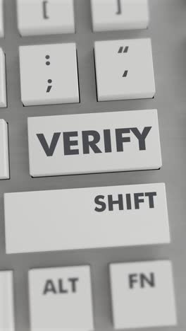 verify button pressing on keyboard vertical video