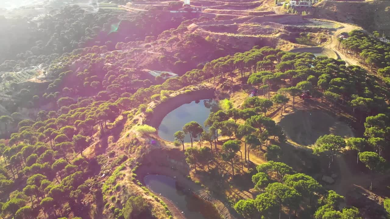 Discover the beauty of Falougha in Lebanon with breathtaking drone shots of lakes, forests, and mountain landscapes