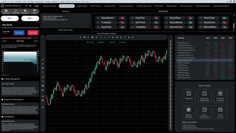 stock trading platform interface