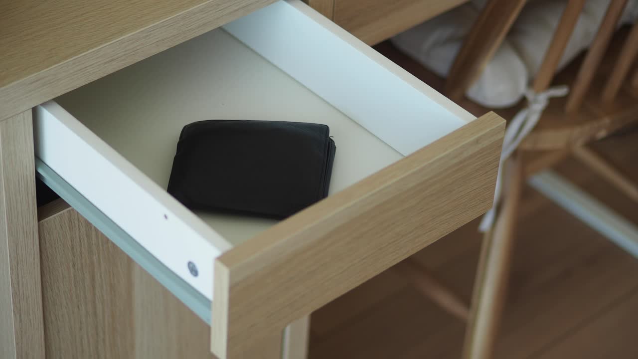 Wallet in a drawer