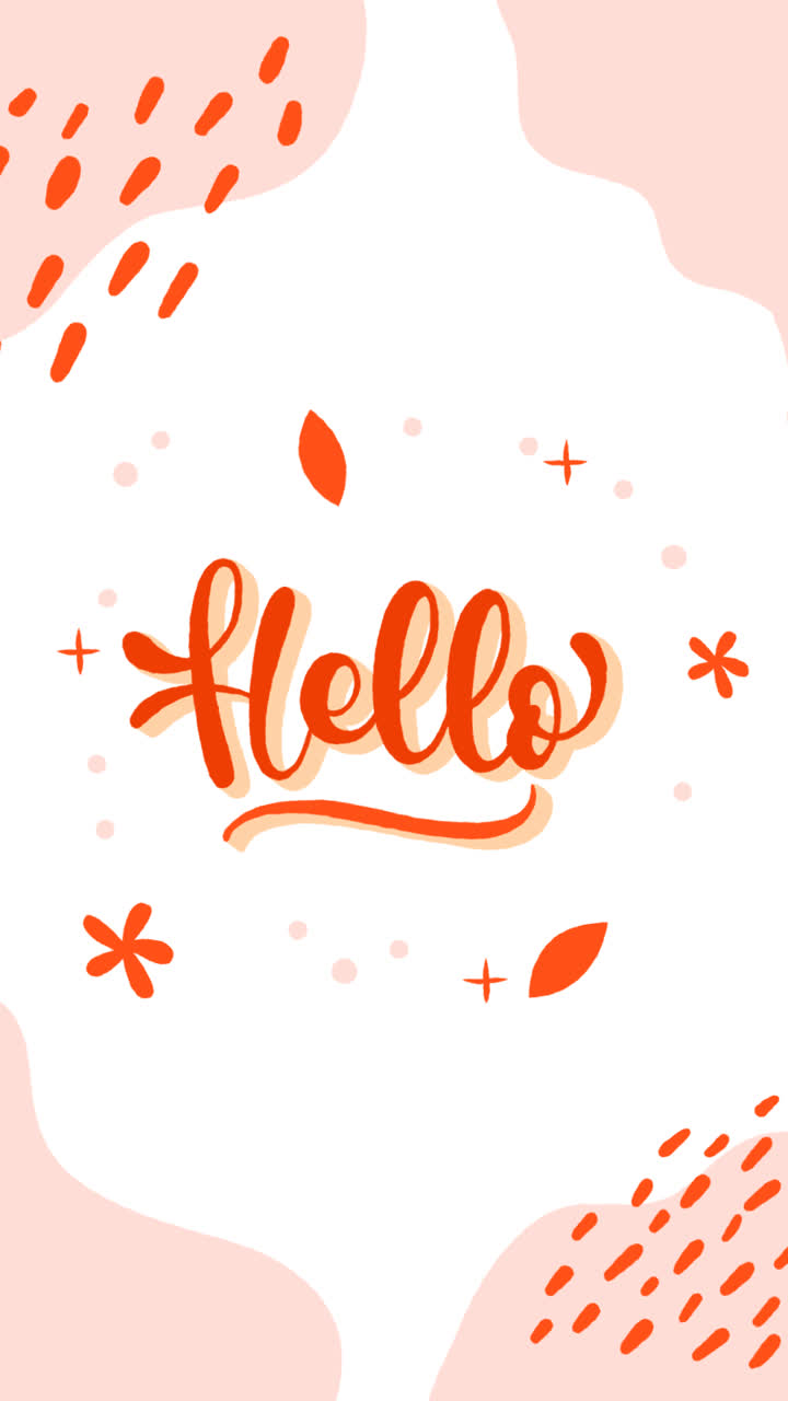 손으로 그려진 평평한 안하세요 10월 글자의 애니메이션