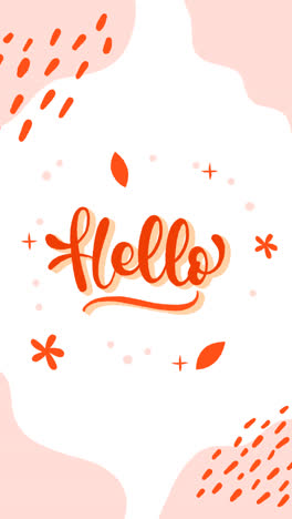 an animation of a hand drawn flat hello october lettering