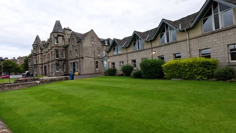 a scenic view of historic university buildings