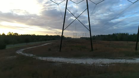 flying through high voltage power lines in rural florida