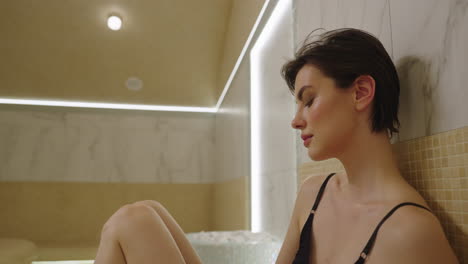woman relaxing in a spa