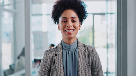 portrait of a smiling businesswoman in an office