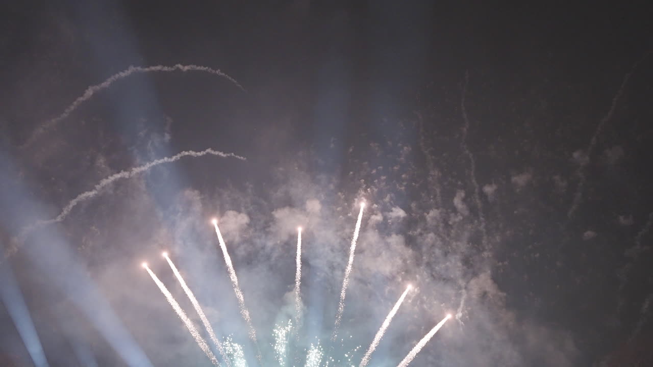 Night sky lights up with a grand fireworks display