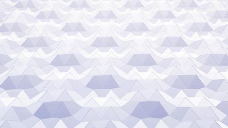stylish white creative abstract low poly background in 4k. abstract waves move on glossy surface in loop. smooth soft seamless animation. simple minimalistic geometric bg.