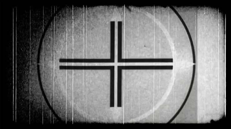 Vintage filmleder nedtælling med ridser og filmkorn