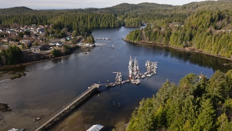 coastal first nations village and community on the west coast of british columbia canada