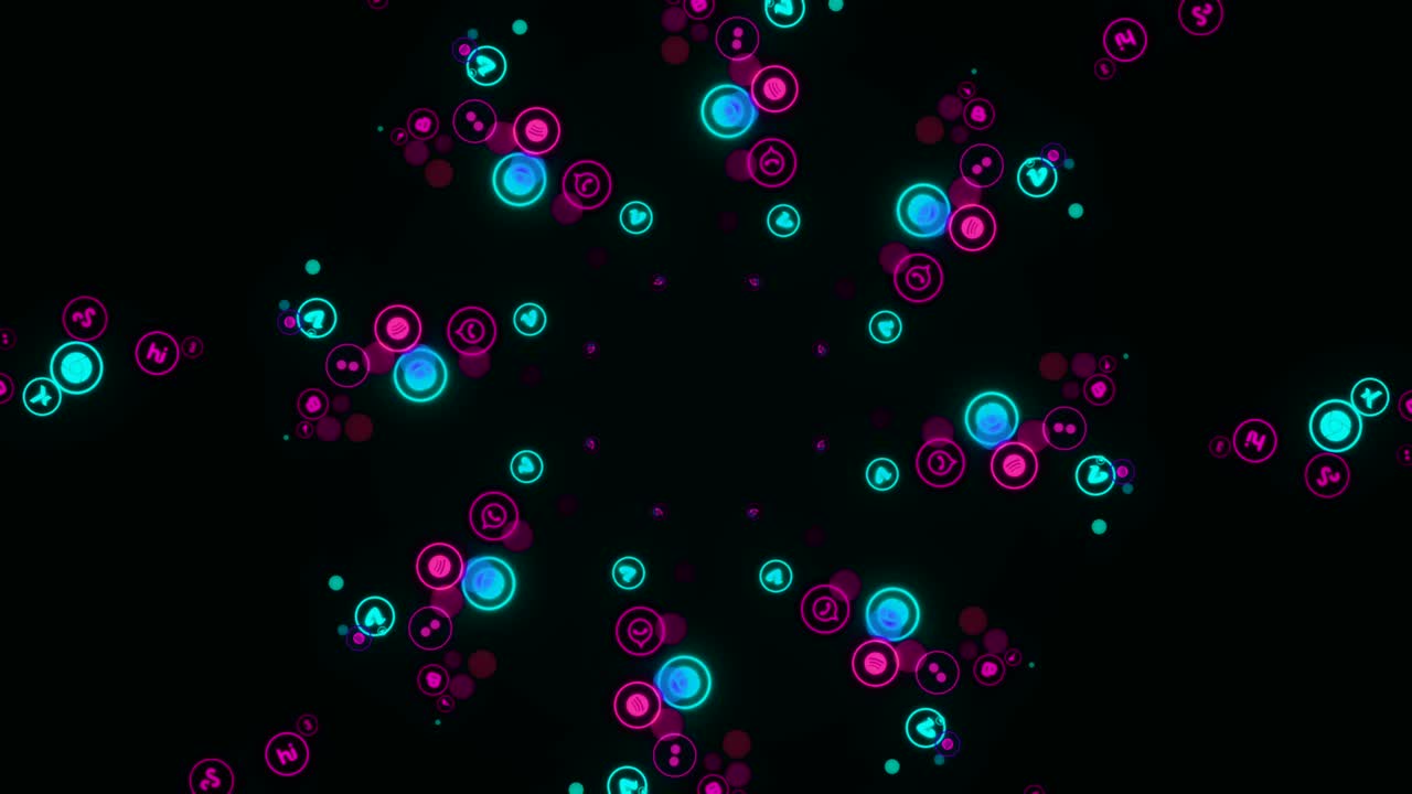 Abstract Neon Icon Mandala