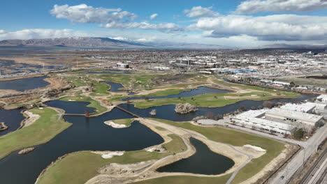 golf course and provo utah city scape