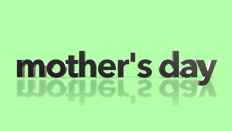 3d mothers day text on green background bold and beautiful tribute