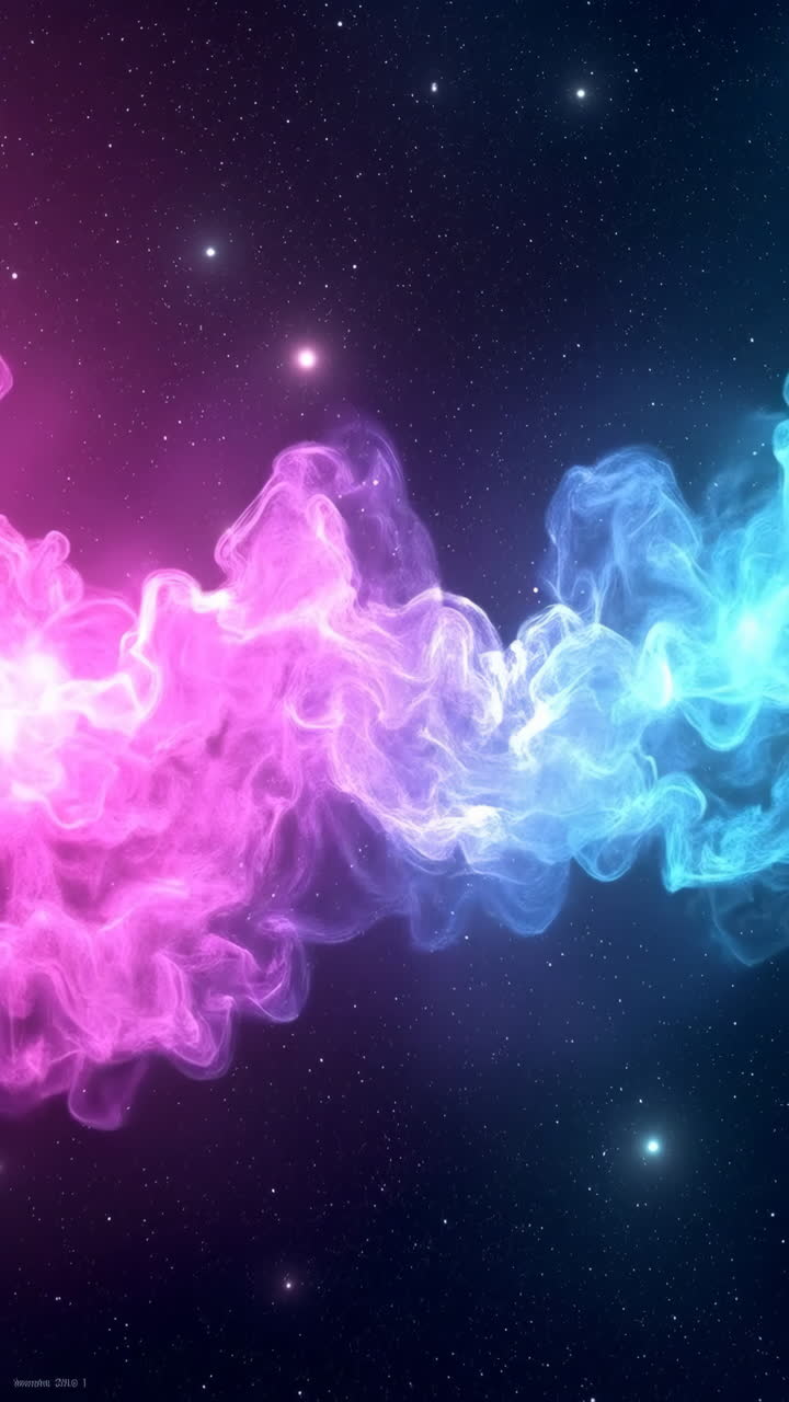 Cosmic Nebula with Pink and Blue Hues