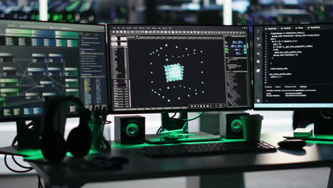 pc in data center managing network resources using node tree software