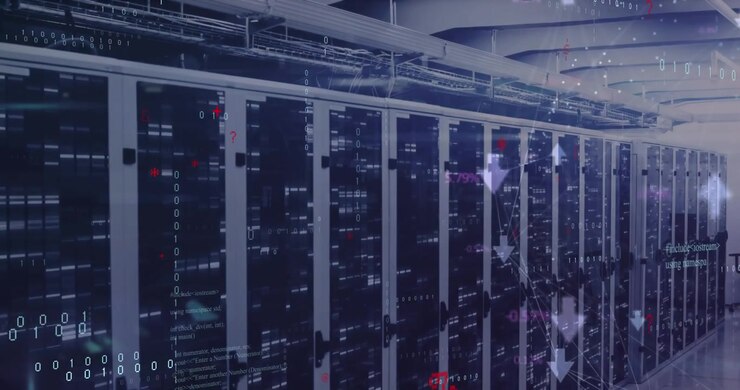 Animation of data processing over computer servers