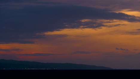 lapso de tiempo al atardecer en parkgate, en la península de wirral