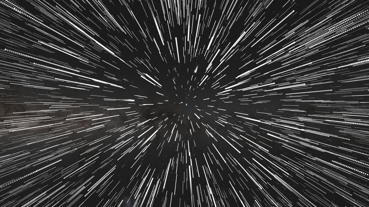 las transiciones de la vista de saturno al efecto hiperespacio