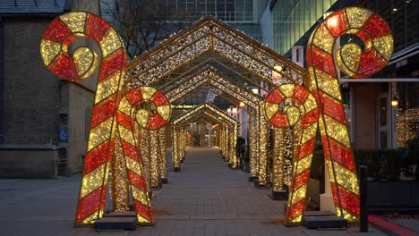 outdoor winter entrance decorations christmas lights at cf toronto eaton centre