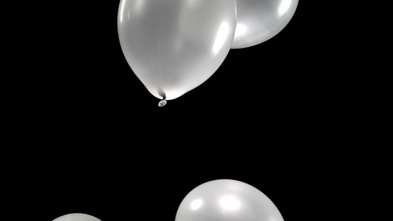 Watch as silver balloons softly descend, creating a serene and captivating visual. The gentle fall adds a magical touch to any occasion, bringing elegance and tranquility to your project or event.