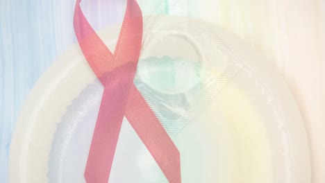Animation-of-red-ribbon-over-condom
