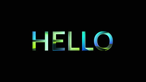 seamless loop hello text animation