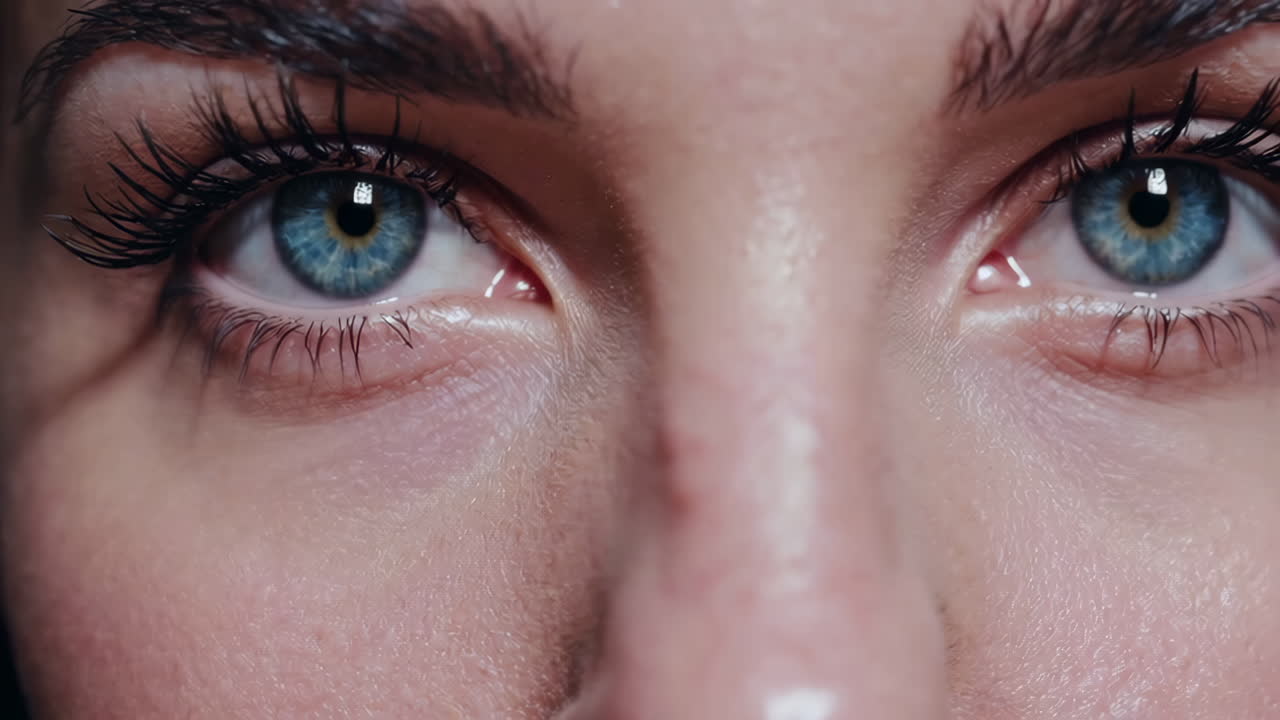 Close-up of a woman's face and eyes