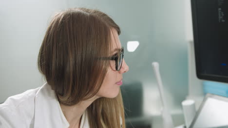 female doctor examining patient