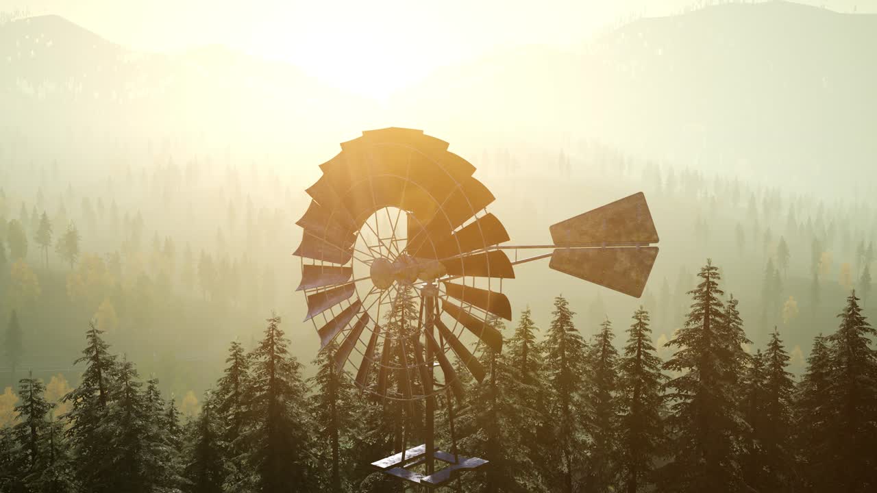 типичная старая ветряная турбина