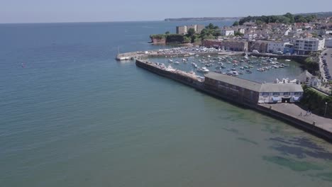 paignton harbour rising shot at high tide