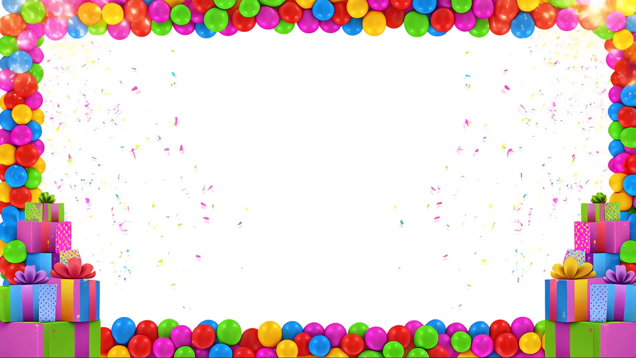 Sfondo di compleanno con palloncini 4K