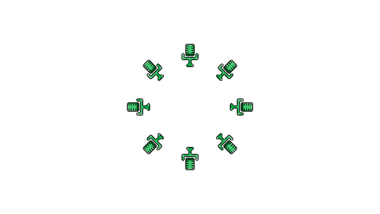 Pixel Art Condenser mic Spinning Circle Animated Overlay Transparent 30fps (5)