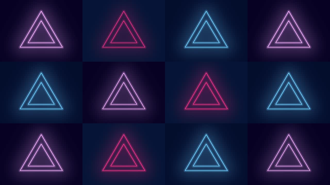 patrón de triángulos coloridos con luz led en estilo club