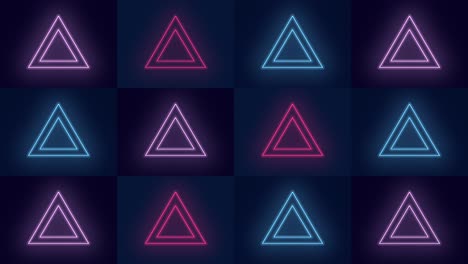 Colorful triangles pattern with led light in club style