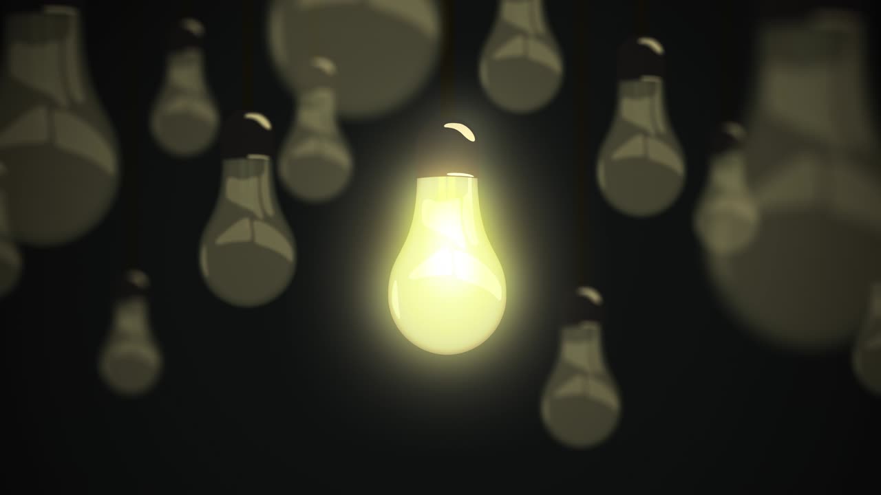 전구가 켜져 있어요.