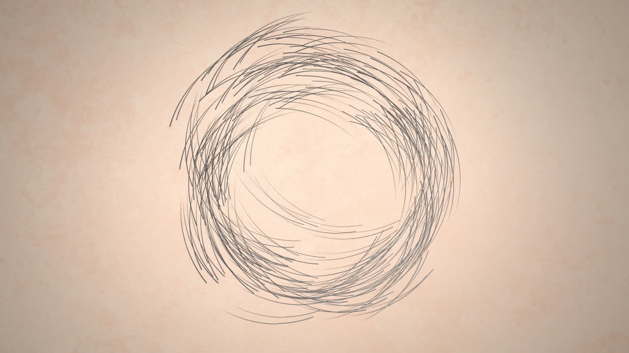 Digital art of lines in circular motion