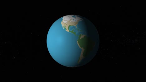 la tierra girando en el espacio durante 18 segundos