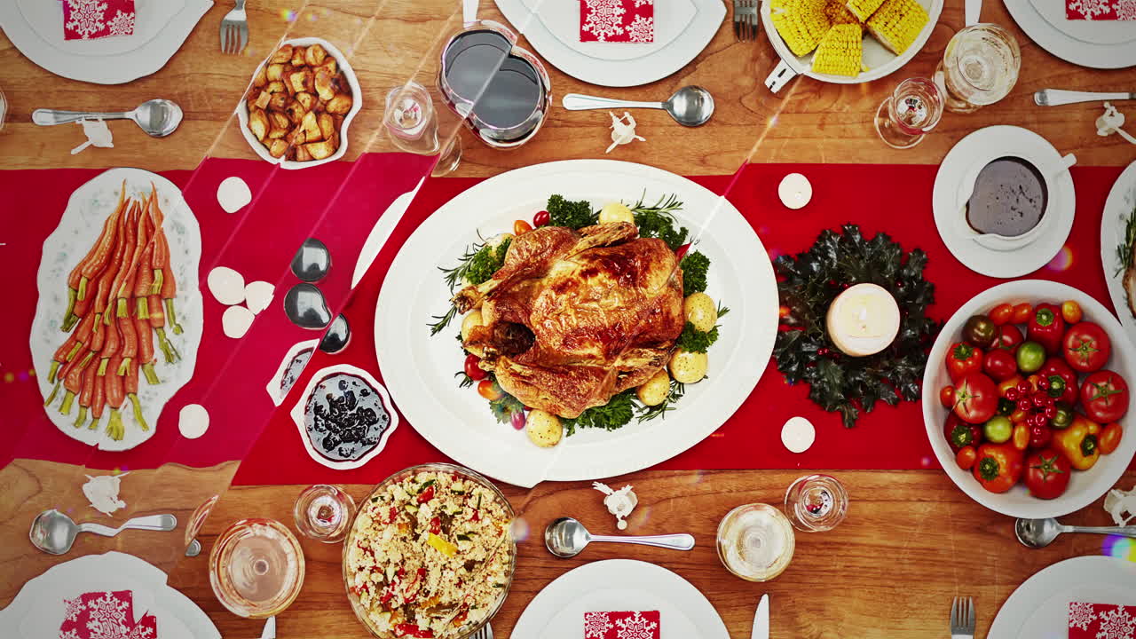 크리스마스 저녁 식사 테이블 설정