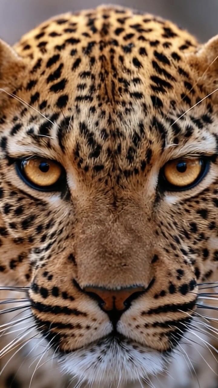 Görkemli Bir Leoparla Yakın Karşılaşma: Çarpıcı Kürkü ve Büyüleyici Gözlerinin Karmaşık Detaylarını Yakalamak.