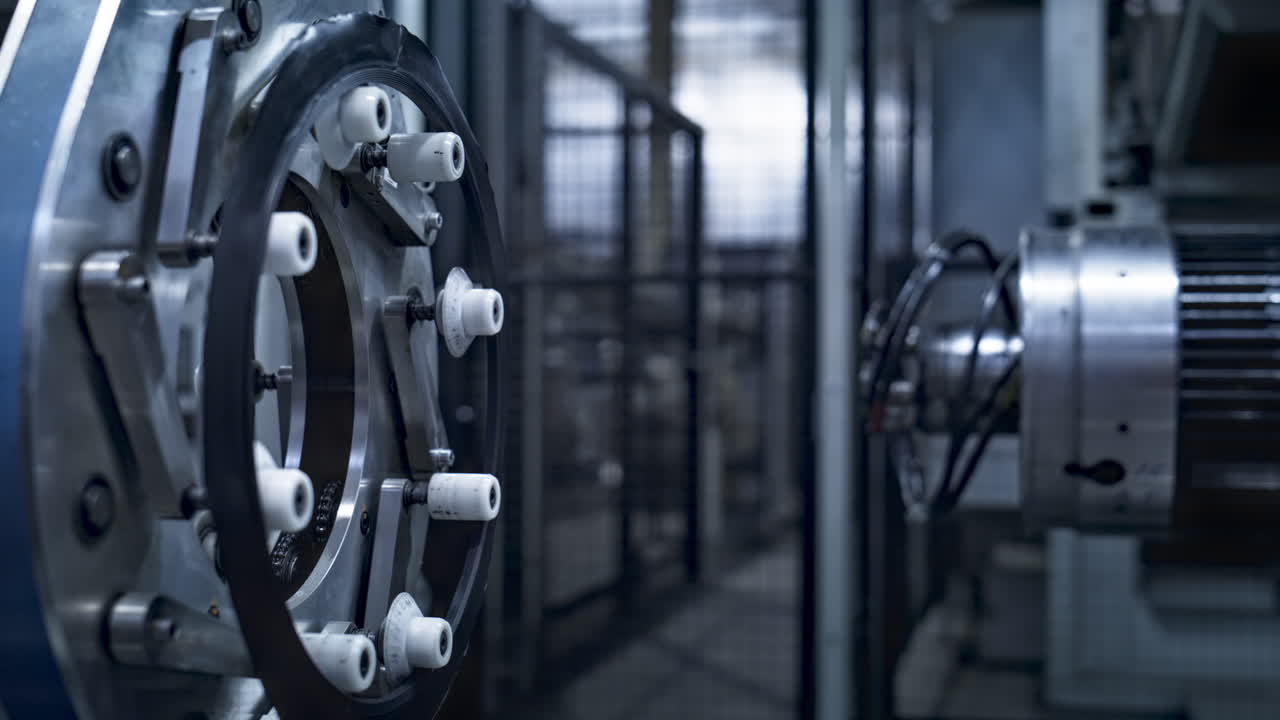 공장에서 생산 프로세스를 제어하는 타이어 제조 기술 노동자