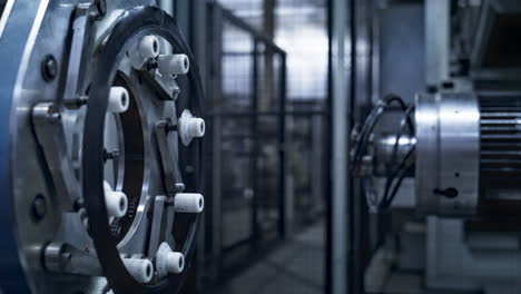 Technological tyre manufacture worker controlling production process in plant