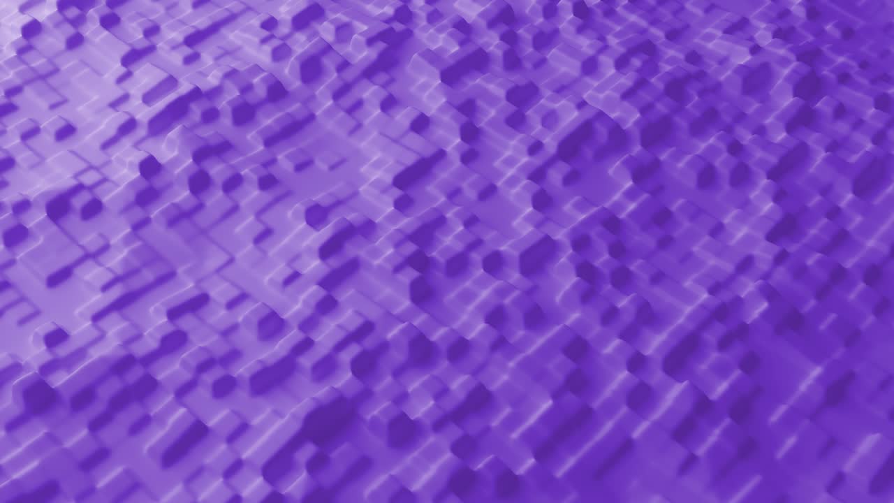 Abstract background with purple grid smooth squares. Cell structure surface. Modern background template for documents, reports and presentations. Seamless loop 3d animation of 4K
