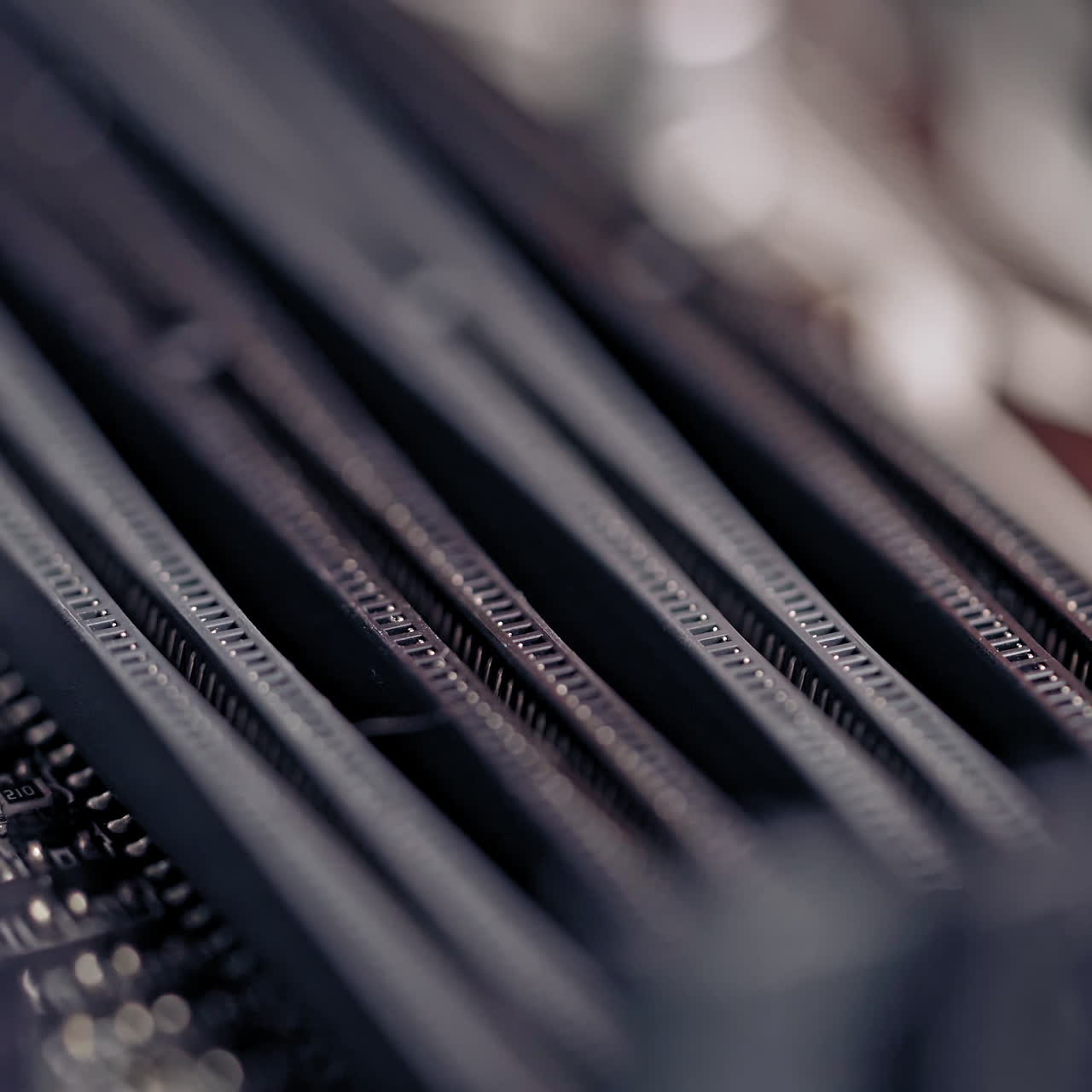 elements of the motherboard, closeup