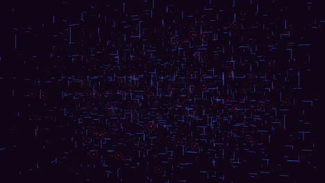 abstract grid pattern in blue and red squares