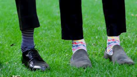 groom and groomsmen showing there shoes 4k 4k