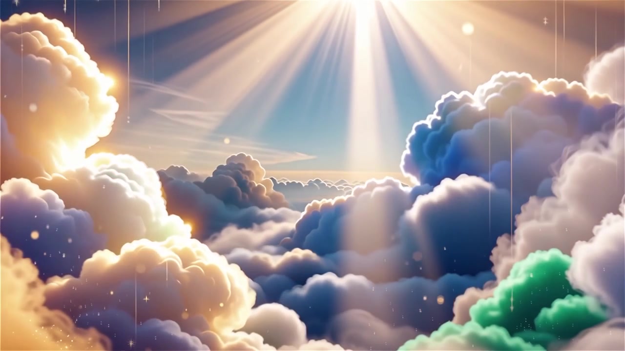 Christian Heavenly Light Worship Background