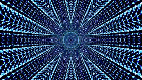 Bright abstract light governing full color, kaleidoscope, black background
