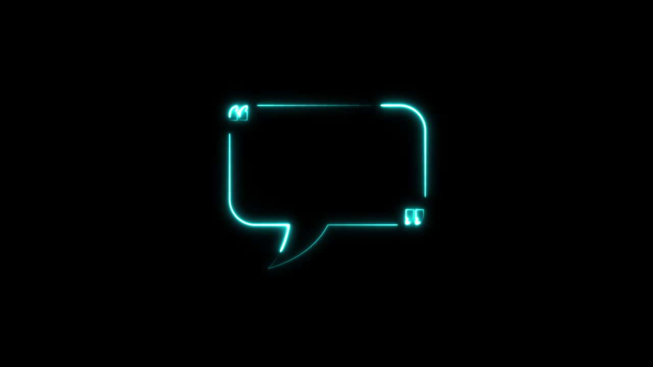 Neon Quote Bubble