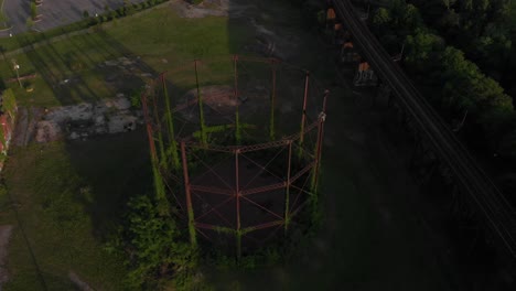 Abandoned-Steel-Building-Structure-Aerial