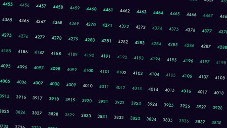 Patterned-grid-of-random-numbers-on-black-background